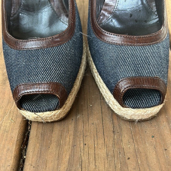 FENDI Vintage Denim Espadrilles 7.5 - Picture 3 of 10